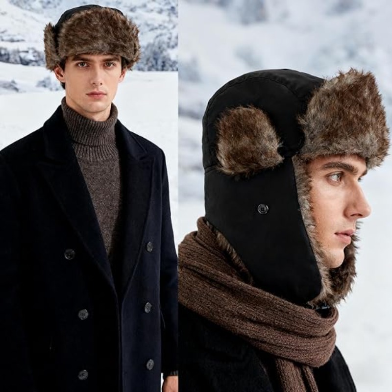 Unisex Winter Trapper Hat Wate - Trapper Hat Ear Flap 评论和价格