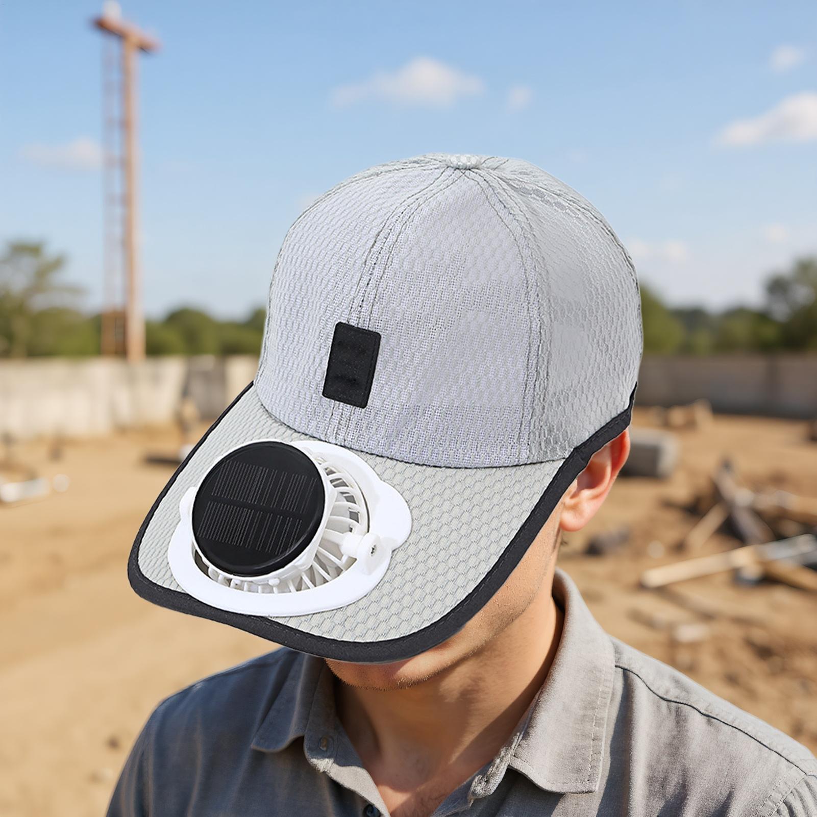 Fan Hat Sun Hat With Solar Pow - Dad Hat Cotton 评论和价格