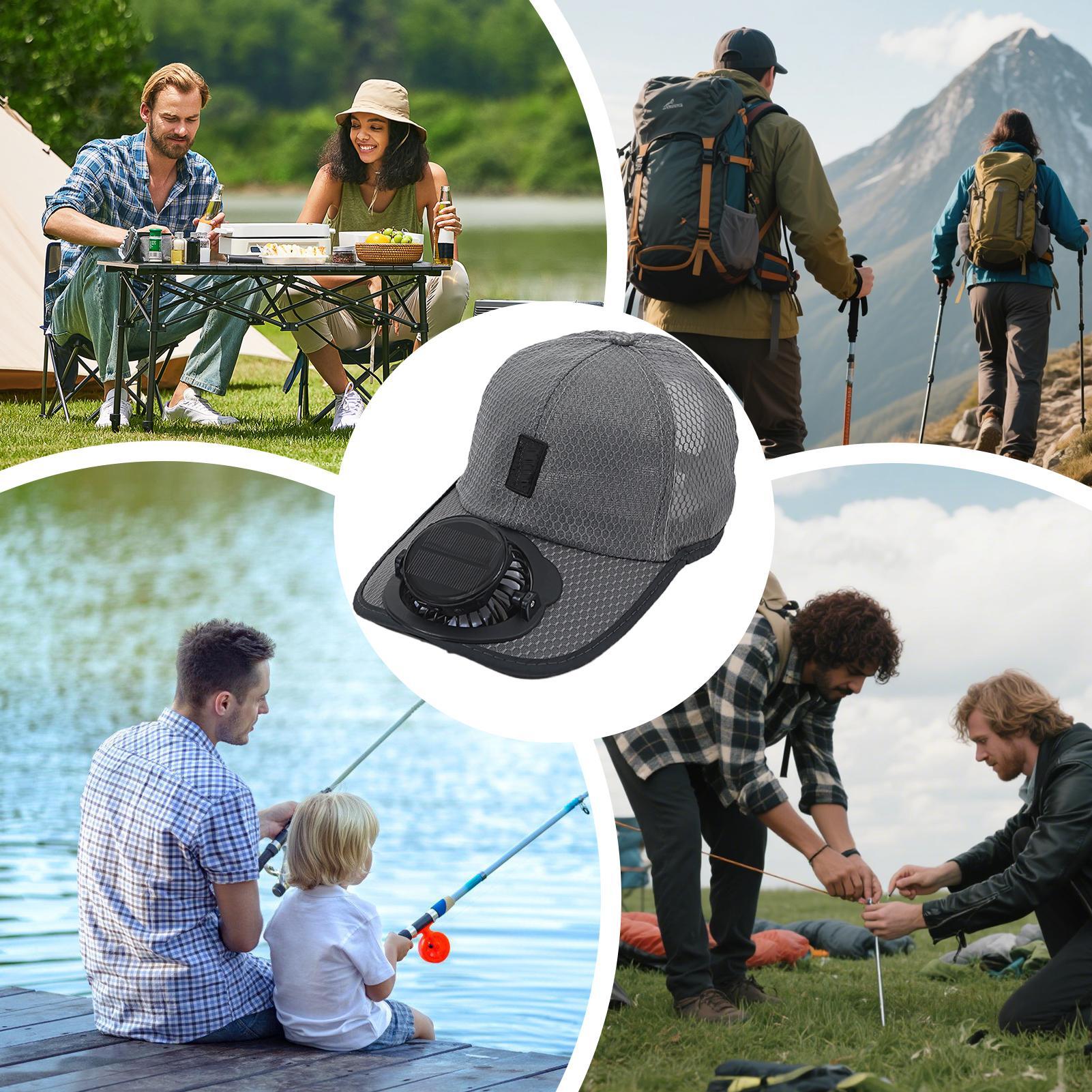 Fan Hat Sun Hat With Solar Pow - Dad Hat Cotton 评论和价格