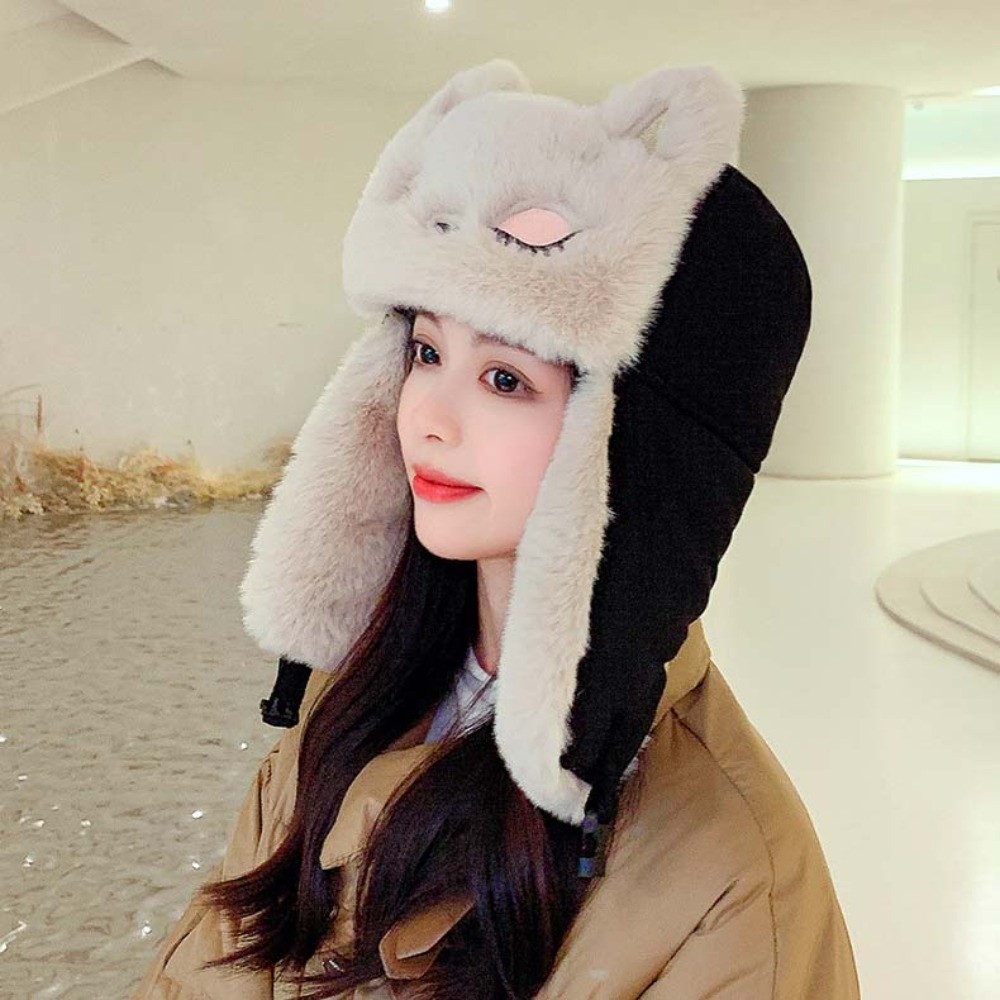 Thickened Cute Trapper Hat Win - Trapper Hat Ear Flap 评论和价格