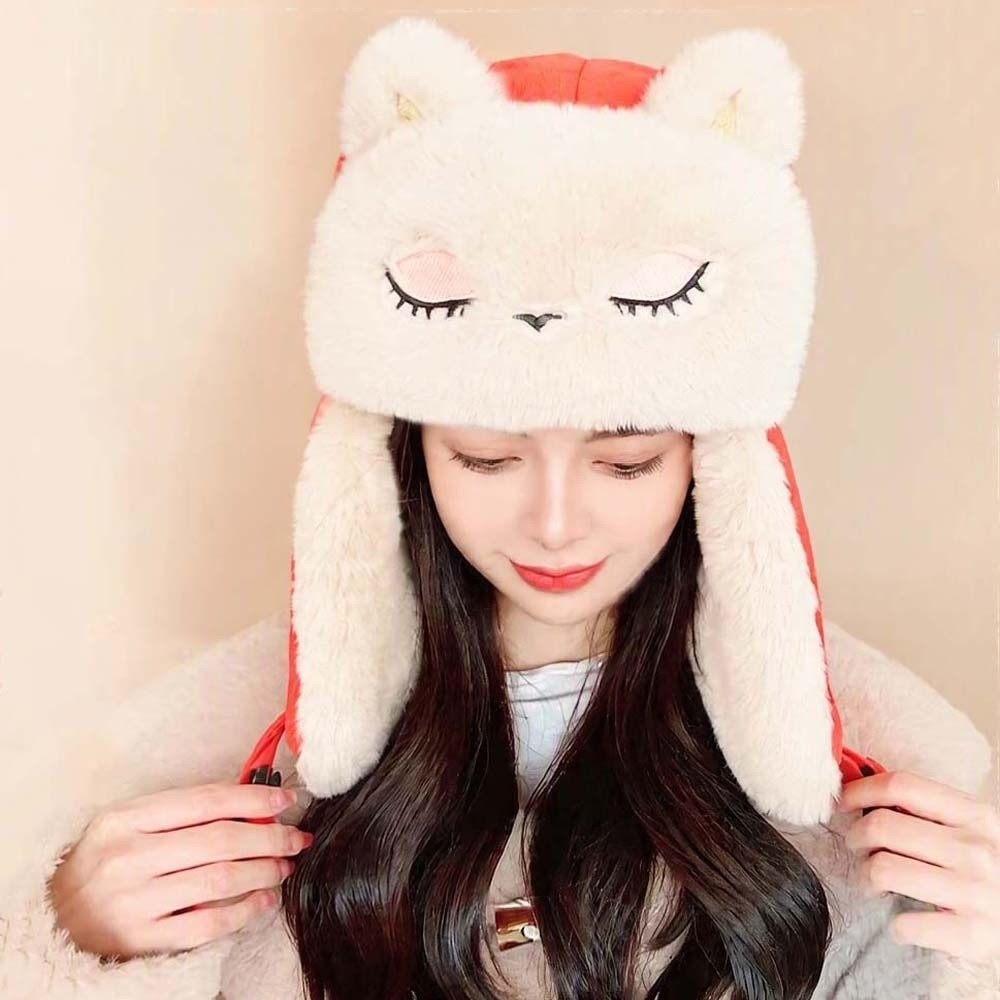 Thickened Cute Trapper Hat Win - Trapper Hat Ear Flap 评论和价格