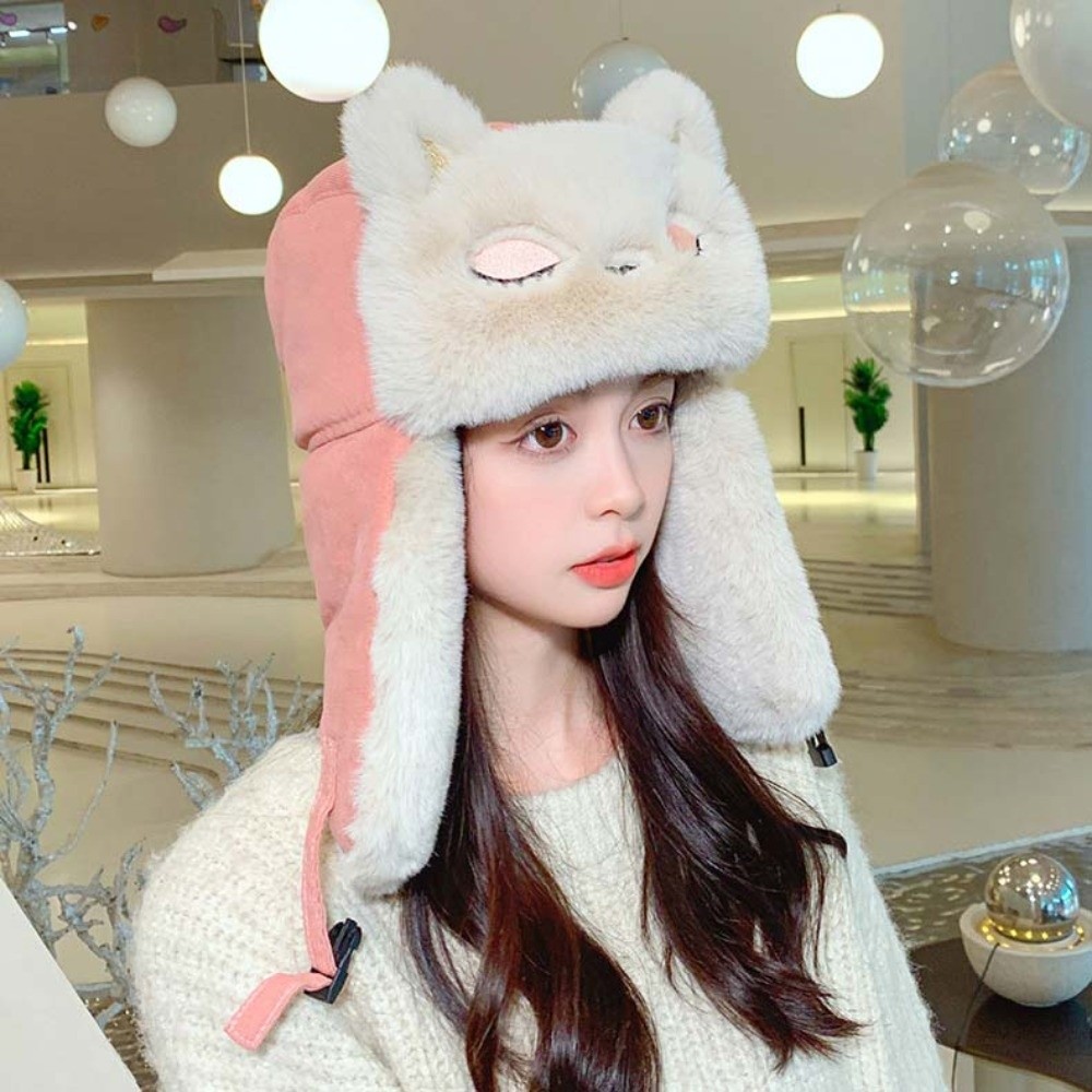 Thickened Cute Trapper Hat Win - Trapper Hat Ear Flap 评论和价格