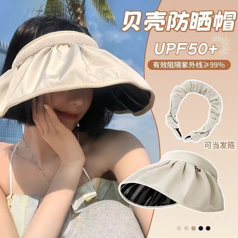 UPF50+ Foldable Headband Sun V - Visor Sun Hat 评论和价格